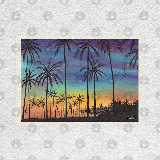 Summer sunset artwork By Annalisa Amato by annalisaamato